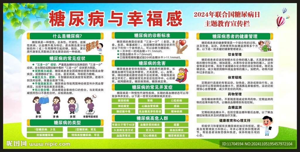 联合国糖尿病日宣传栏