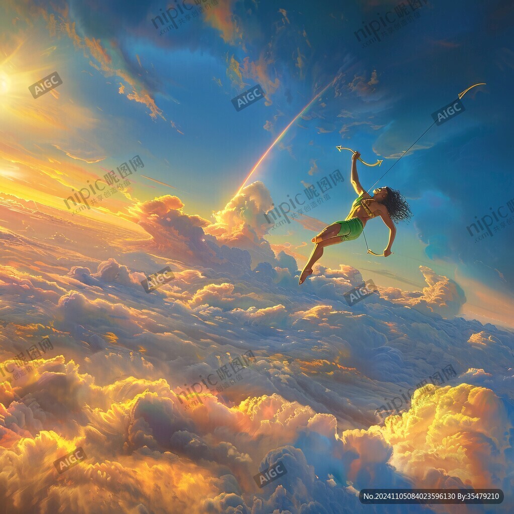 飞天动漫背景创意