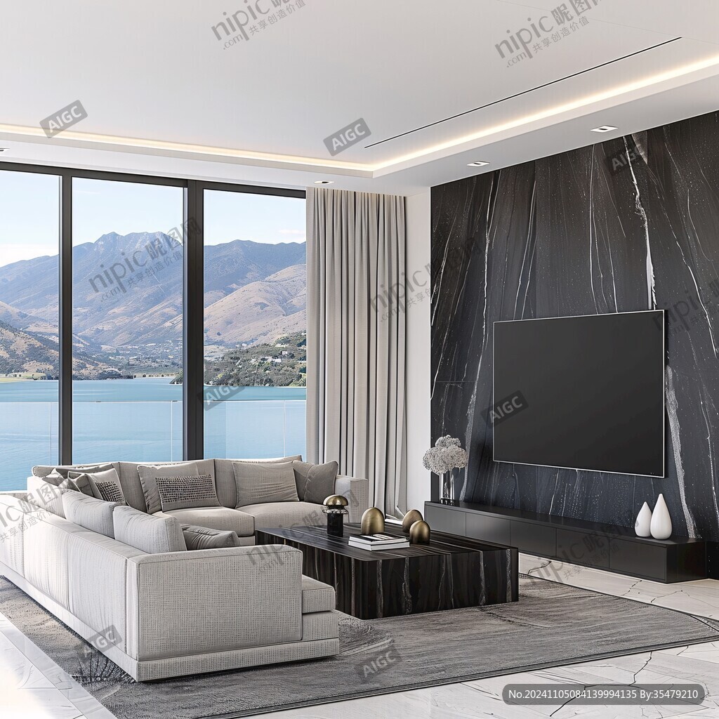 大气客厅落地门窗场景