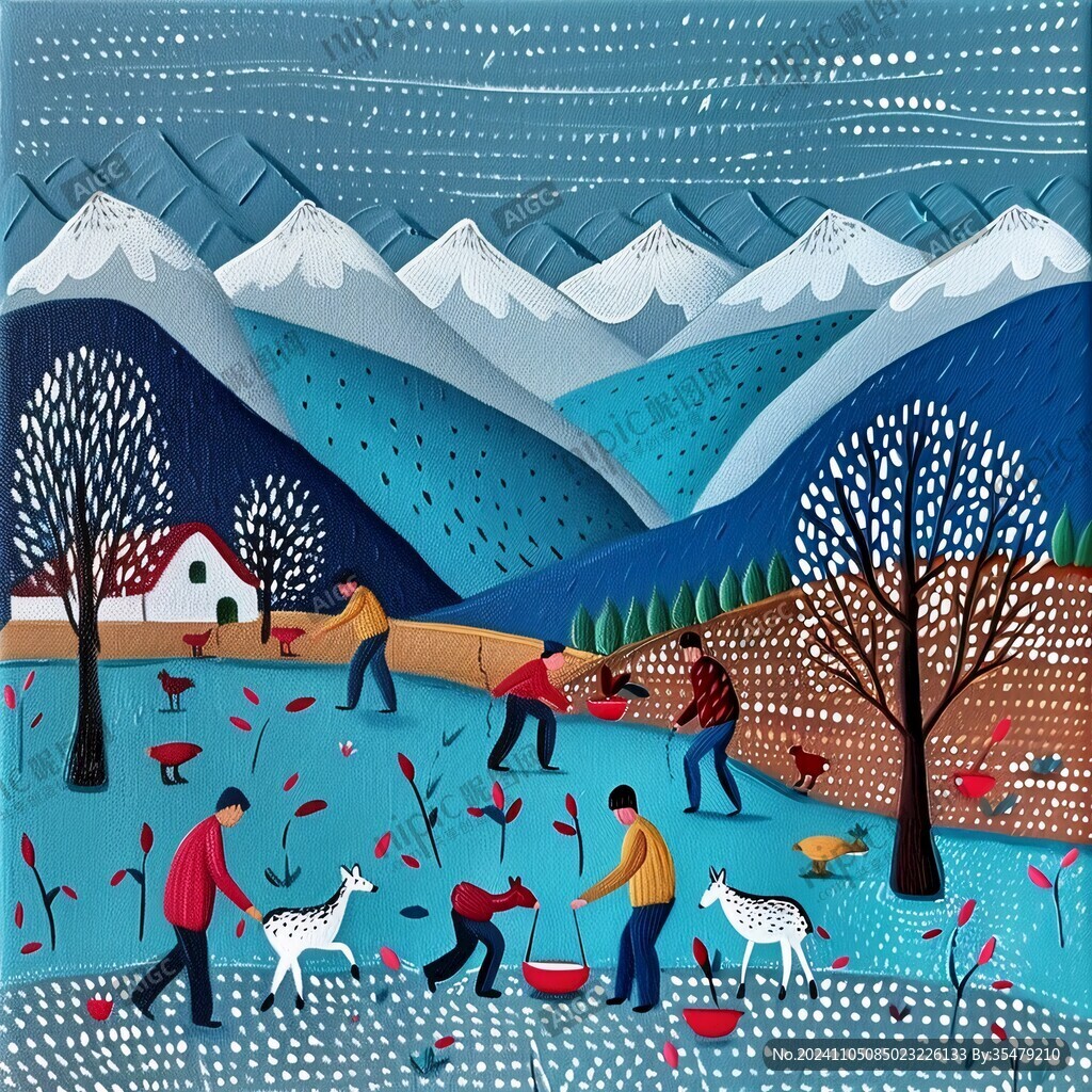 一幅画表现春夏秋冬