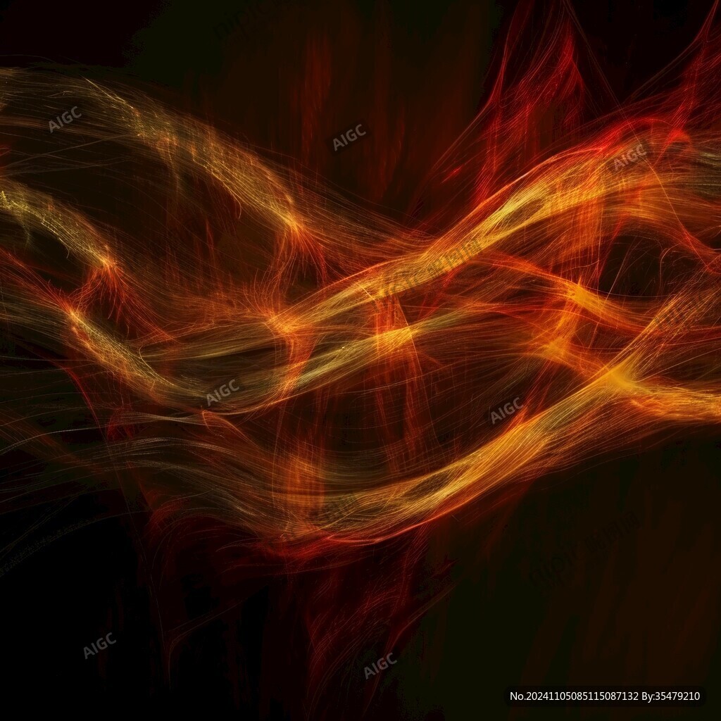 火焰飘带唯美波浪线