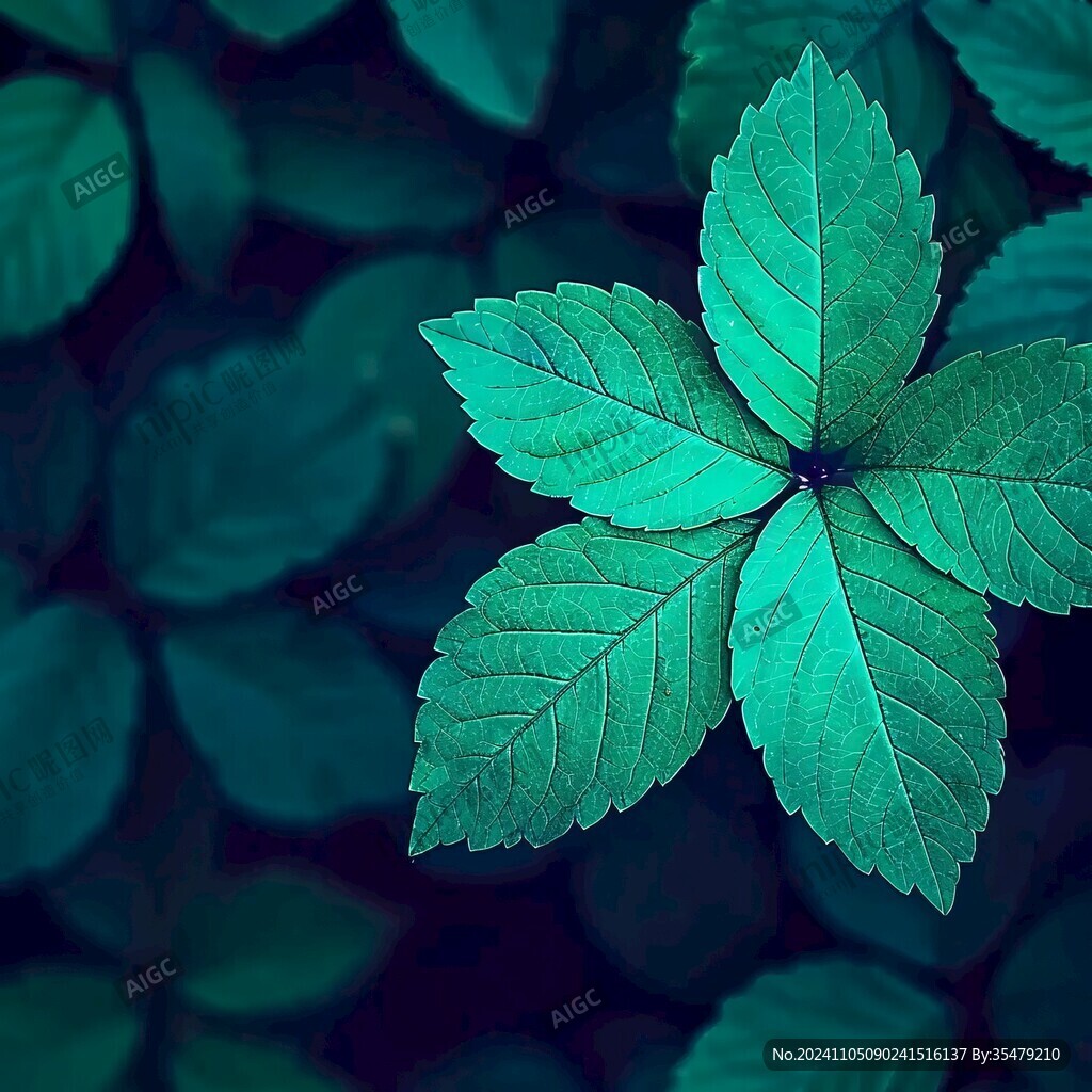 高清绿叶背景图片