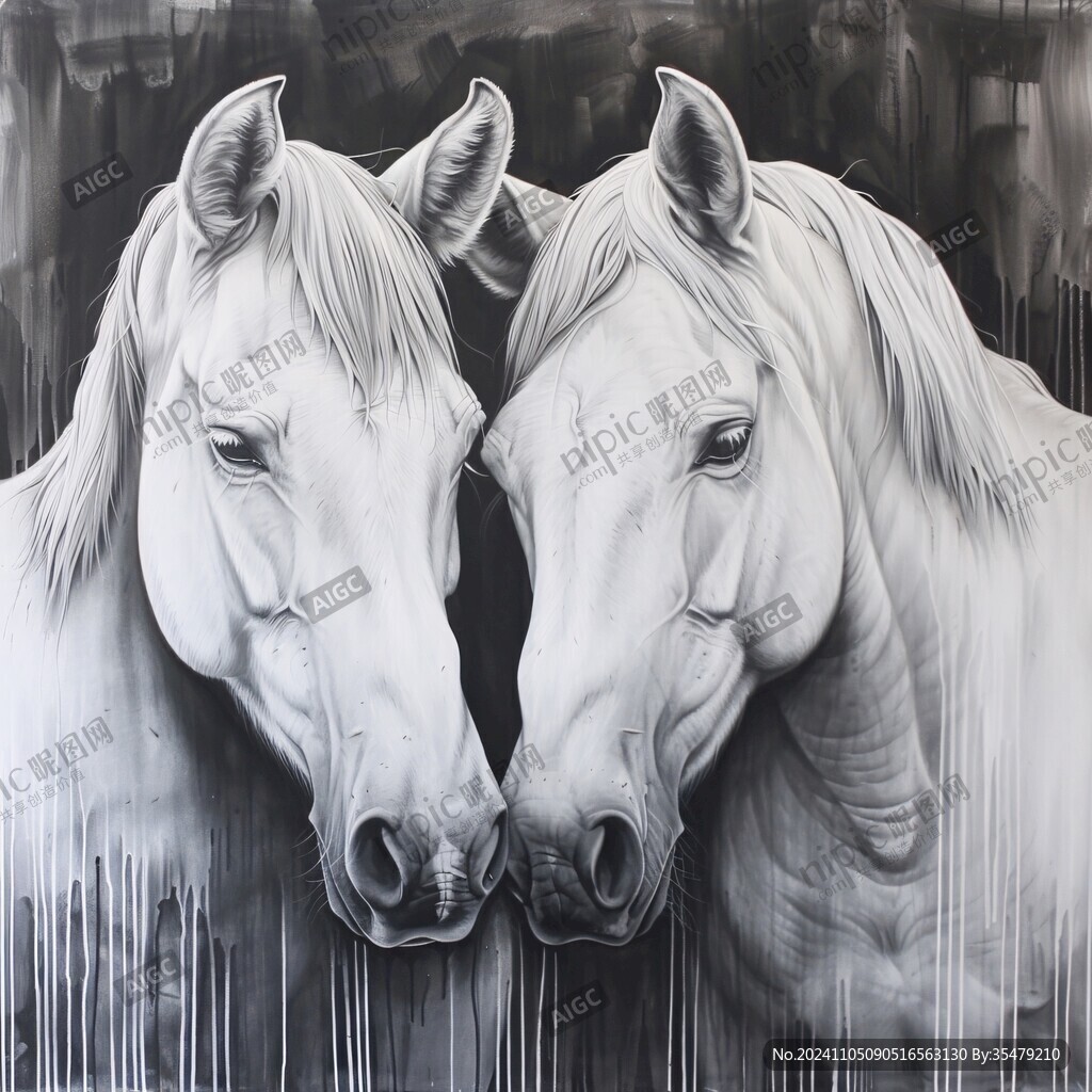 3d浮雕马装饰画