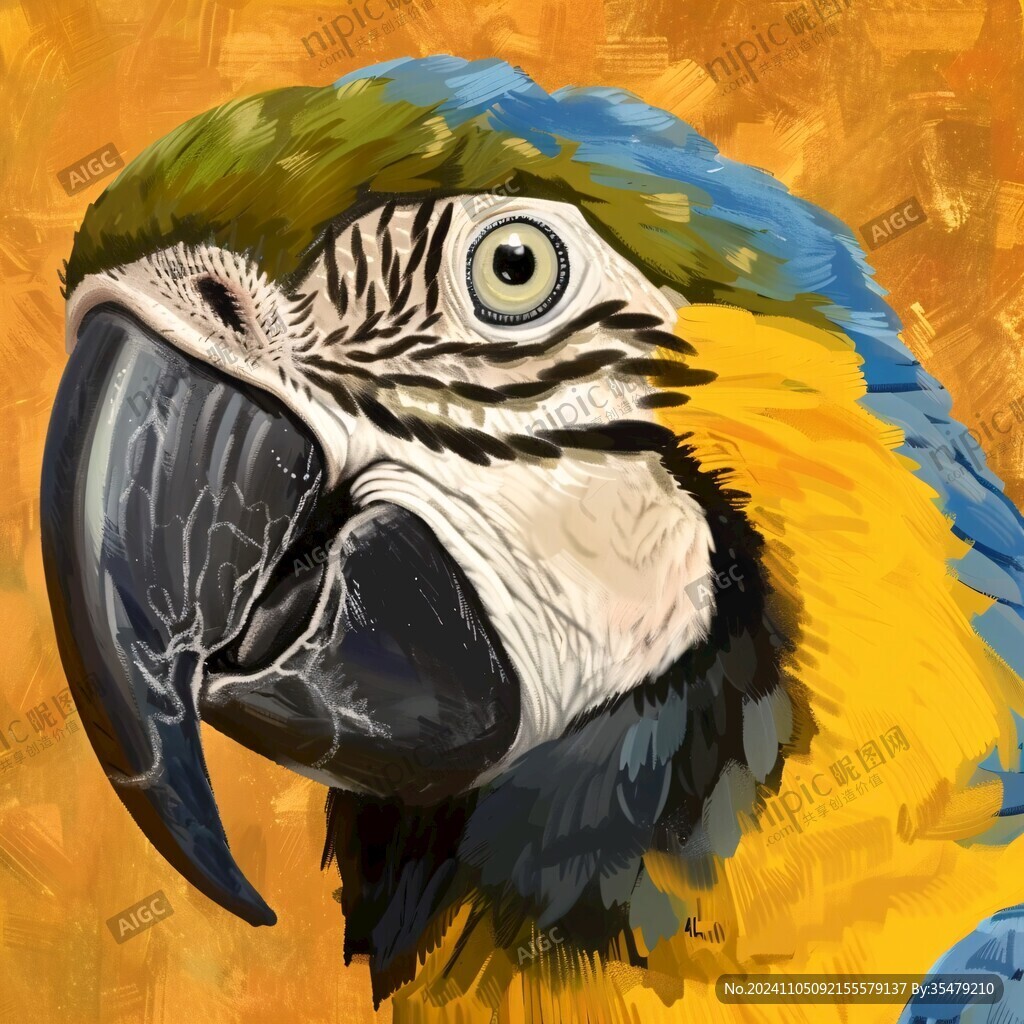 立体画金刚鹦鹉