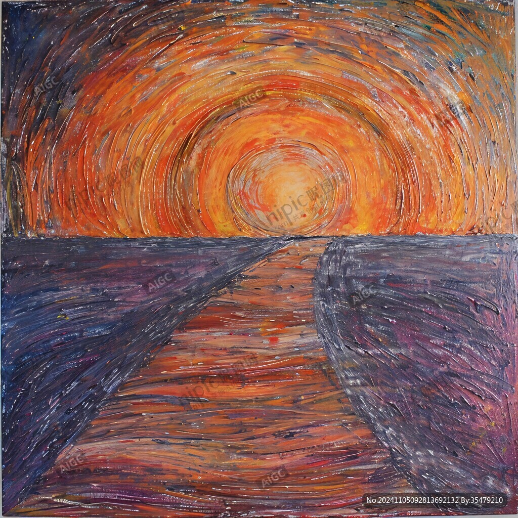 欧式装饰画时光隧道