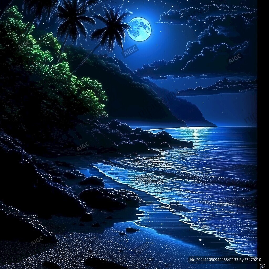 梦幻夜晚立体画