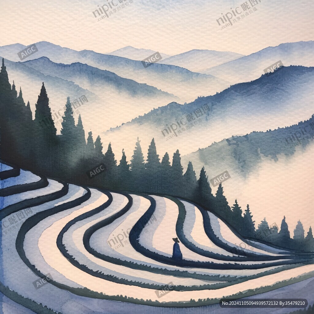 梯田画