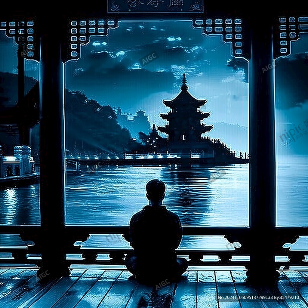 凉亭下棋禅海报