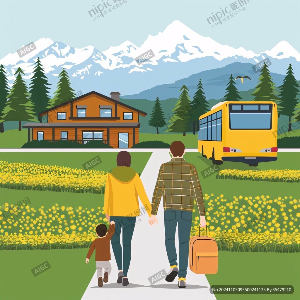 亲子春日郊游旅游