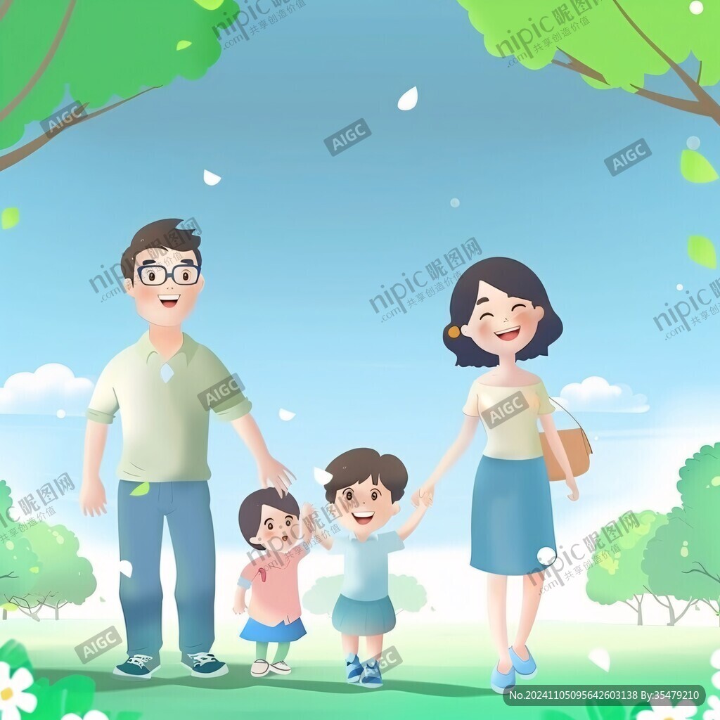 亲子春日郊游旅游