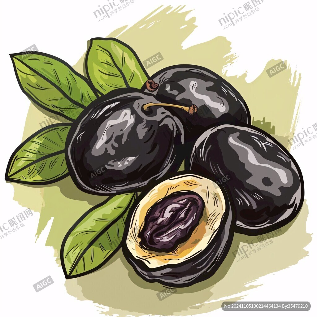 黑枣插画