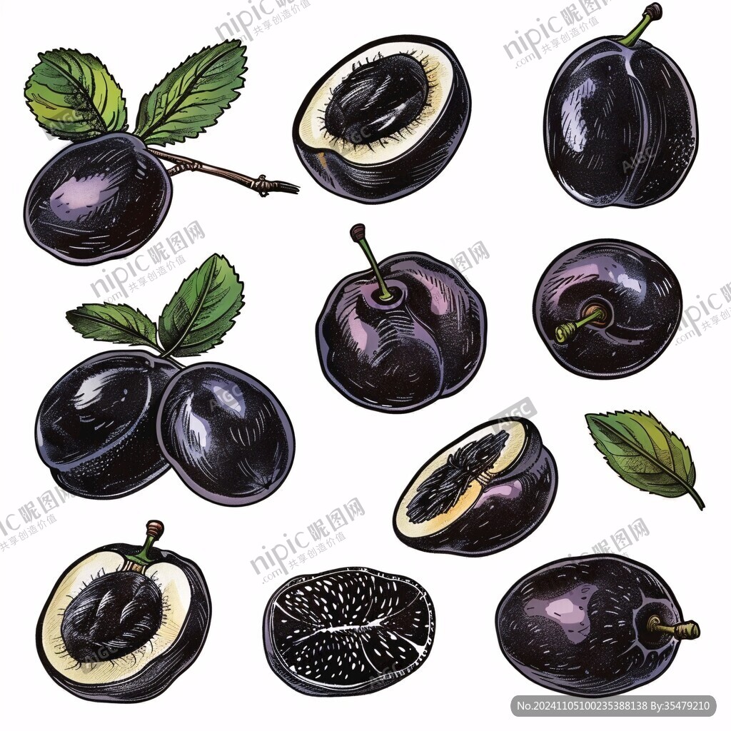 黑枣插画