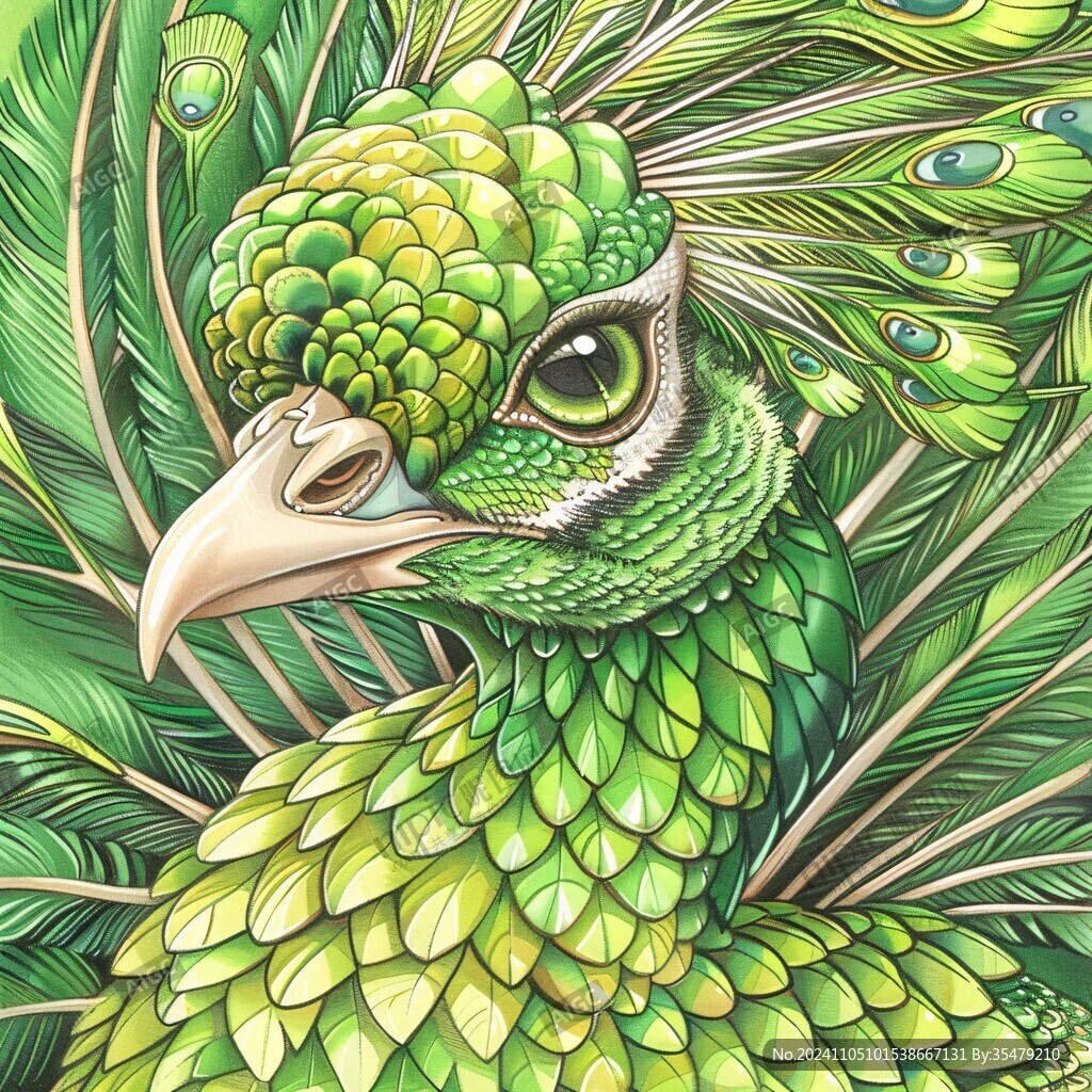 欧美手绘动物花鸟