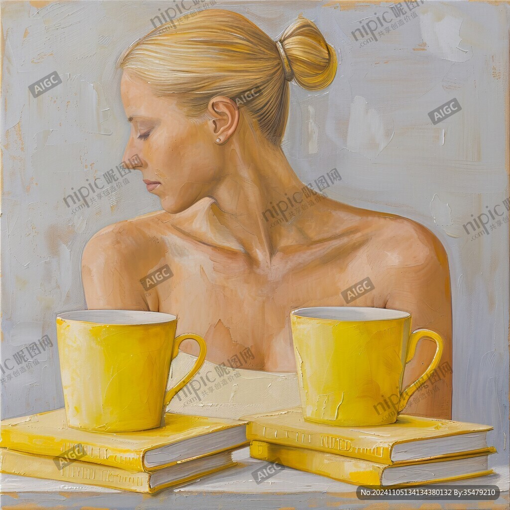 个性咖啡油画