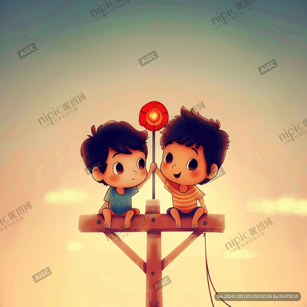 两小无猜插画