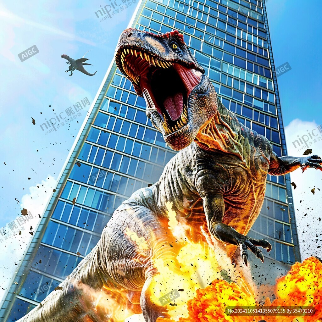 恐龙高清3d地贴