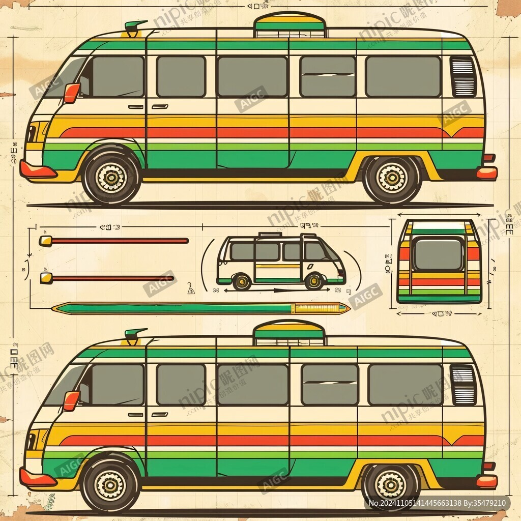 大巴车图案设计