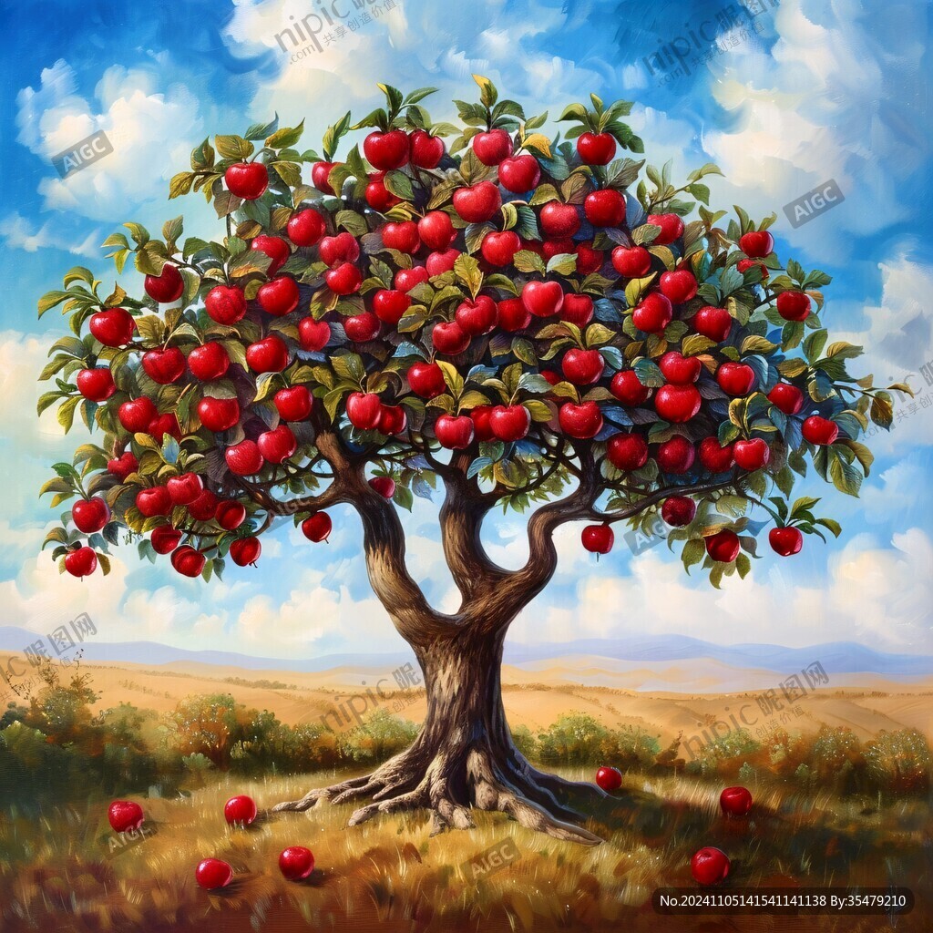 苹果树3d画