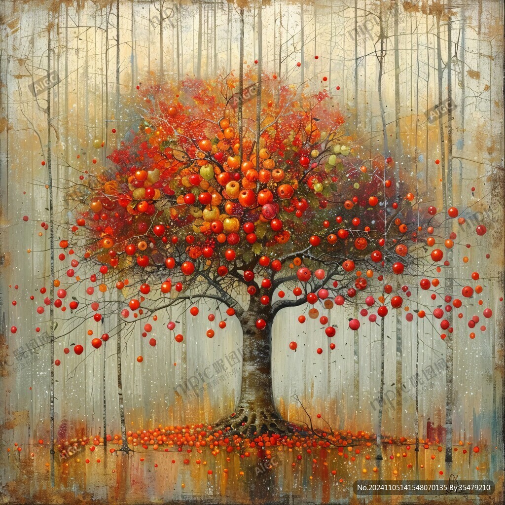苹果树3d画