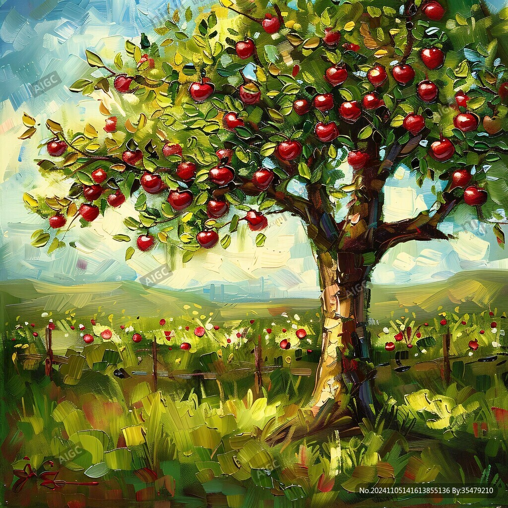 苹果树3d画