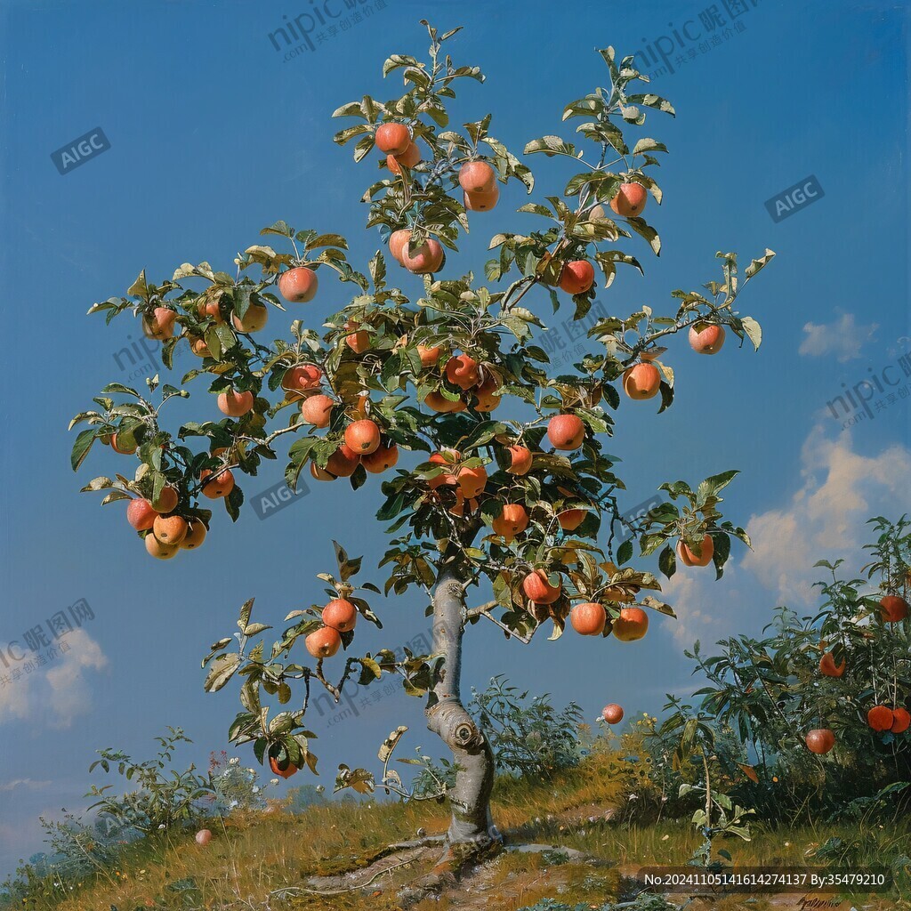 苹果树3d画