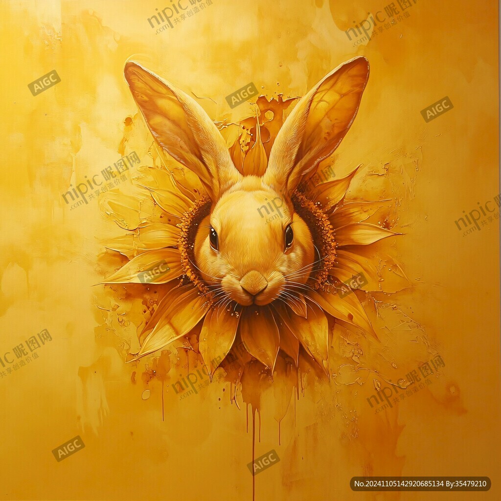 文创向日葵兔子