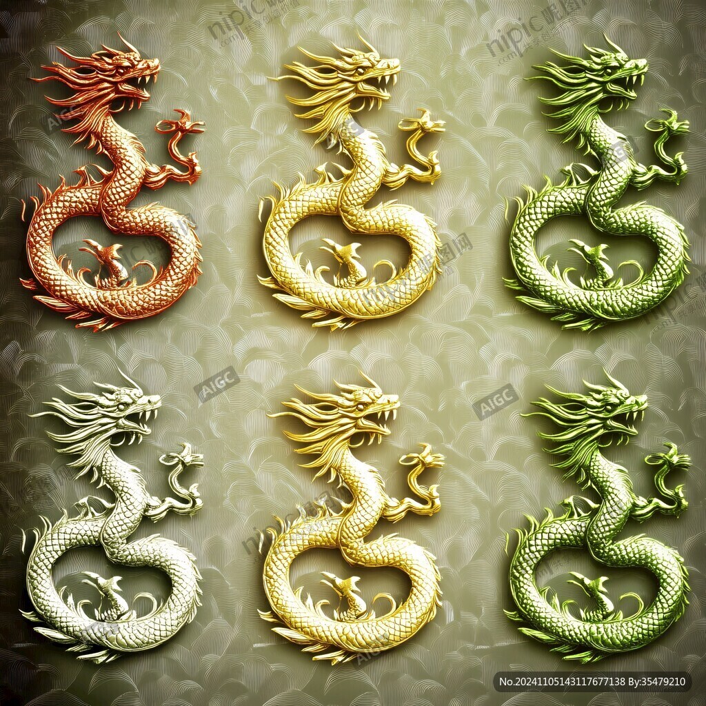 龙纹中国龙腾龙生肖龙