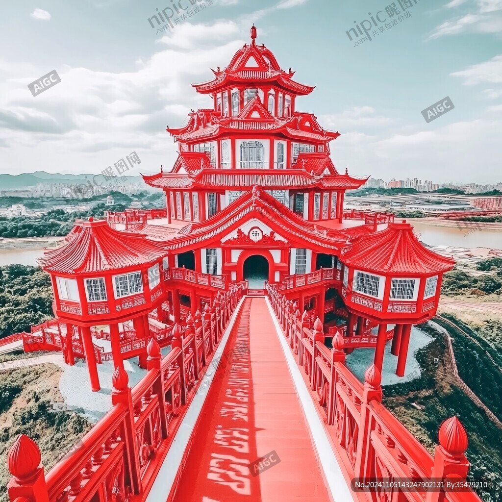 亭台楼阁鸿运当头