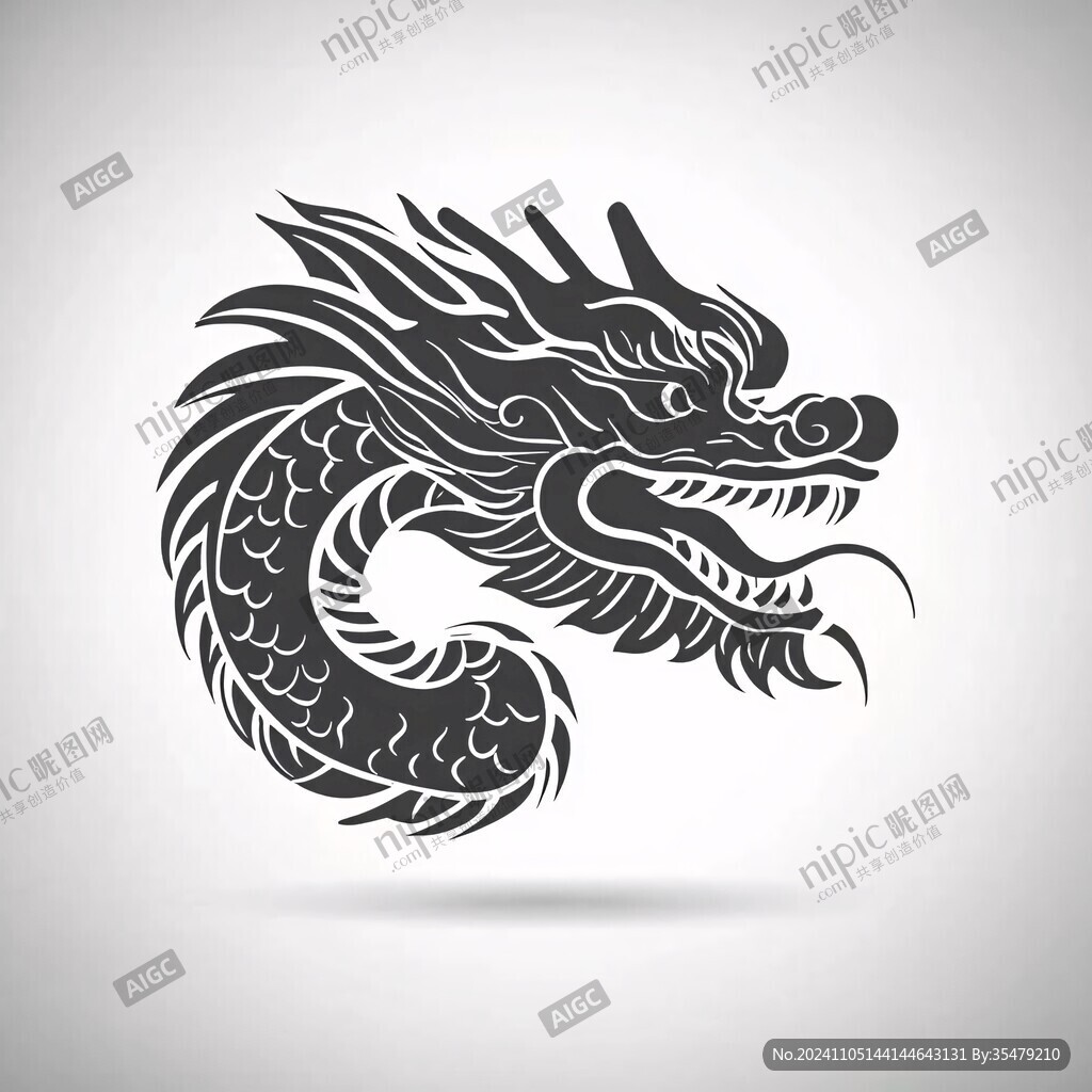 龙纹中国龙腾龙生肖龙