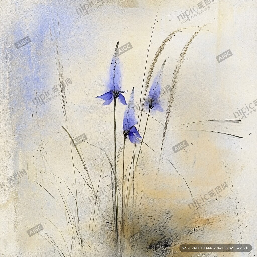 鸢尾花抽象画