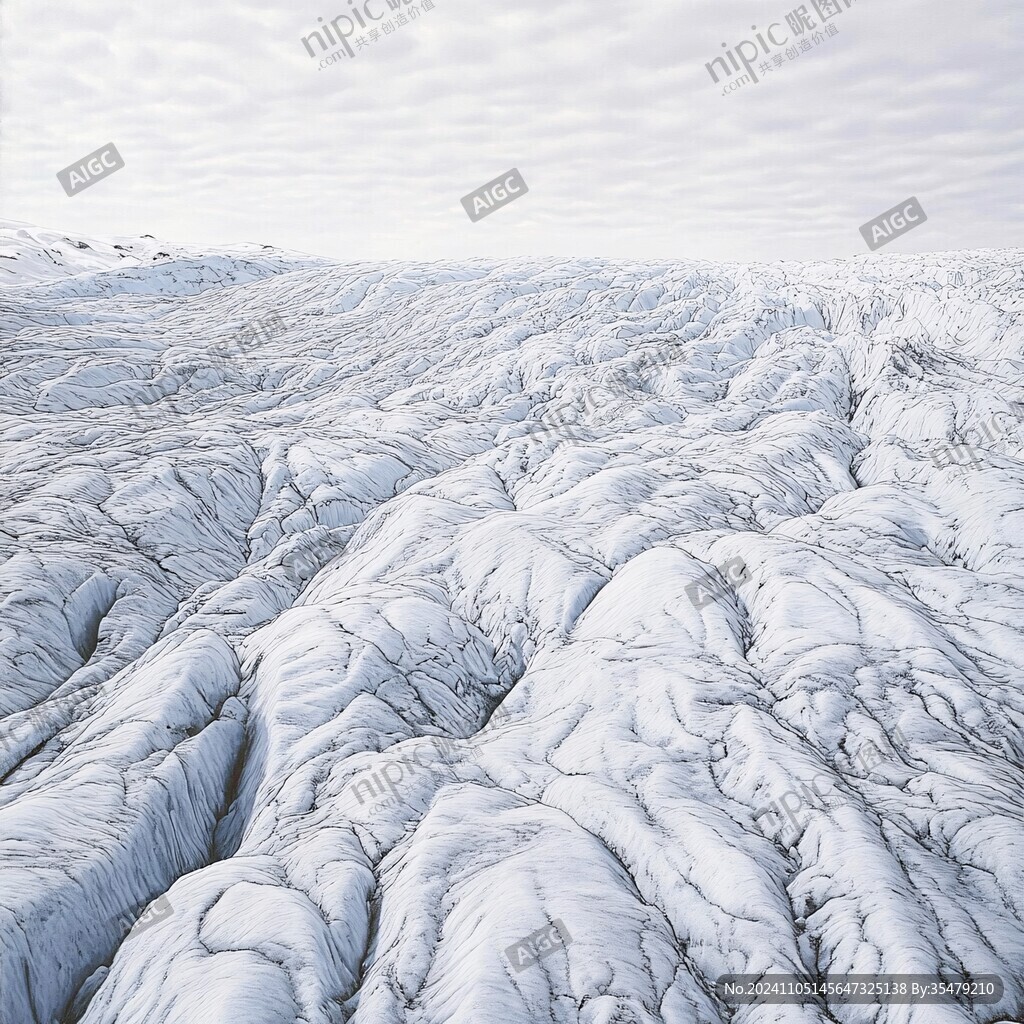 冰川立体画