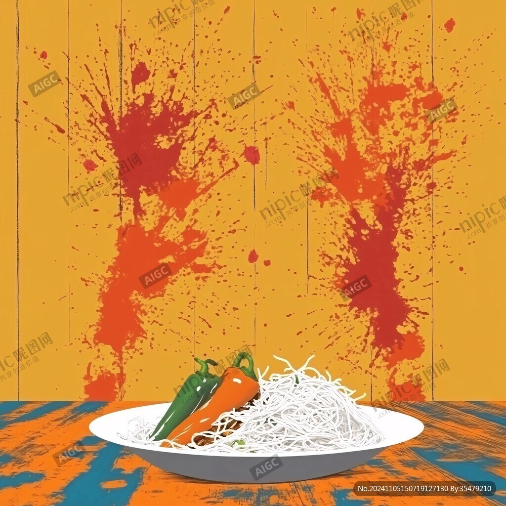 辣椒插画场景图