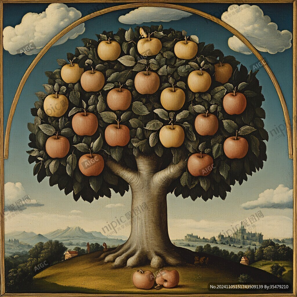 苹果树3d画