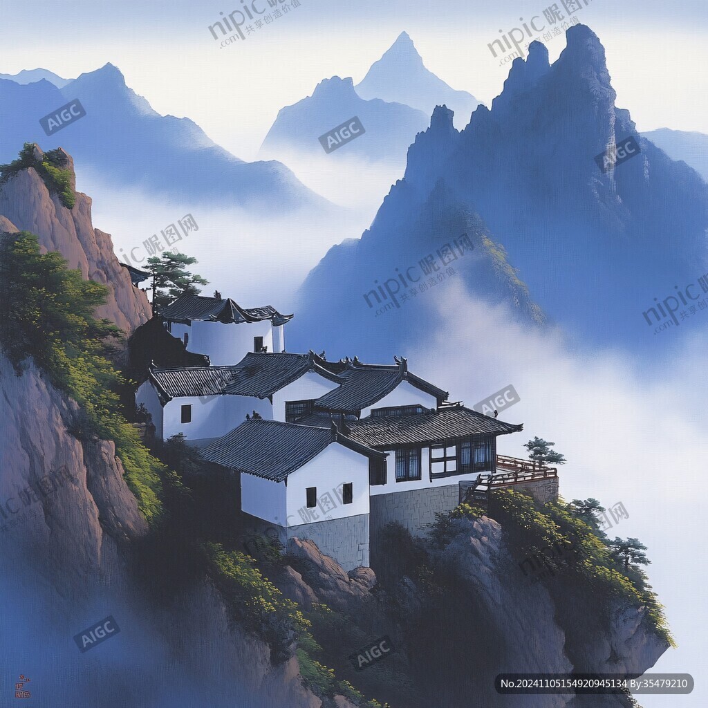 九华山酒店装饰画