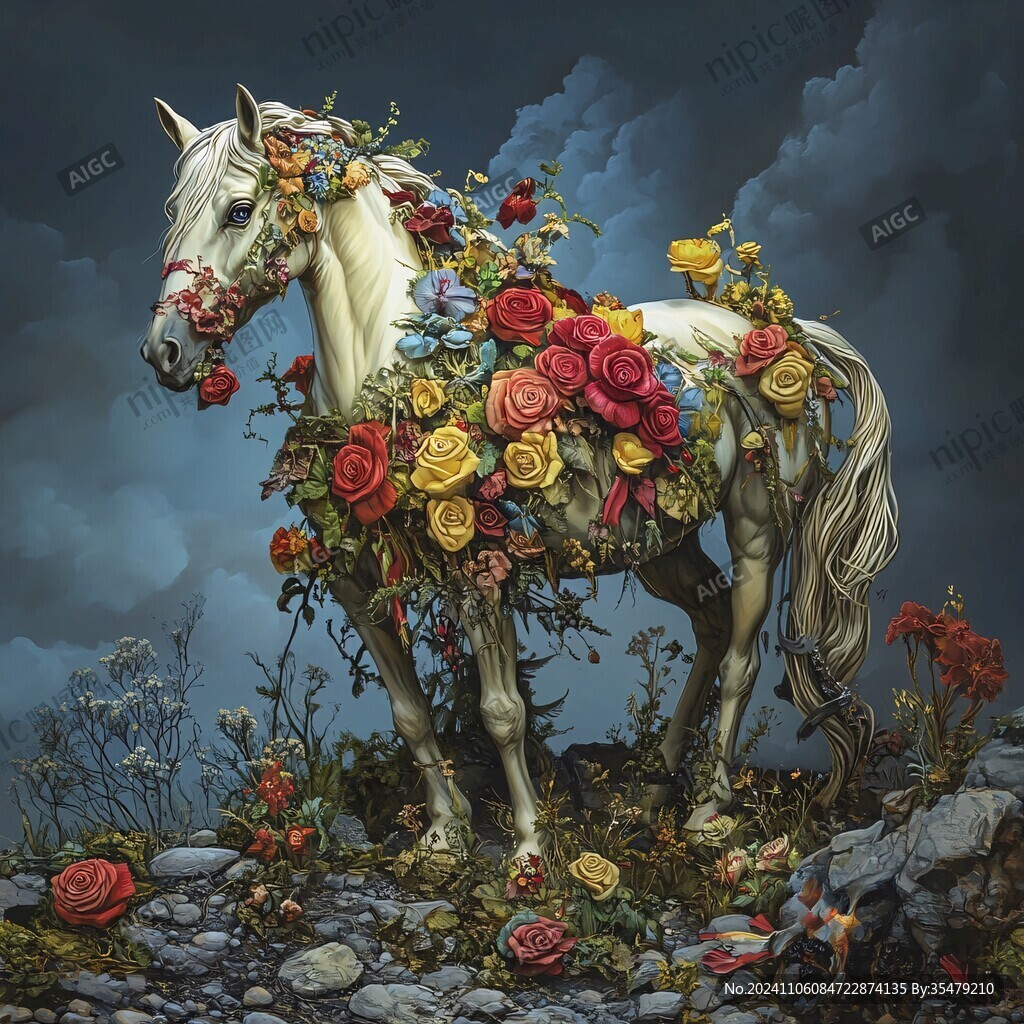 3d浮雕马装饰画