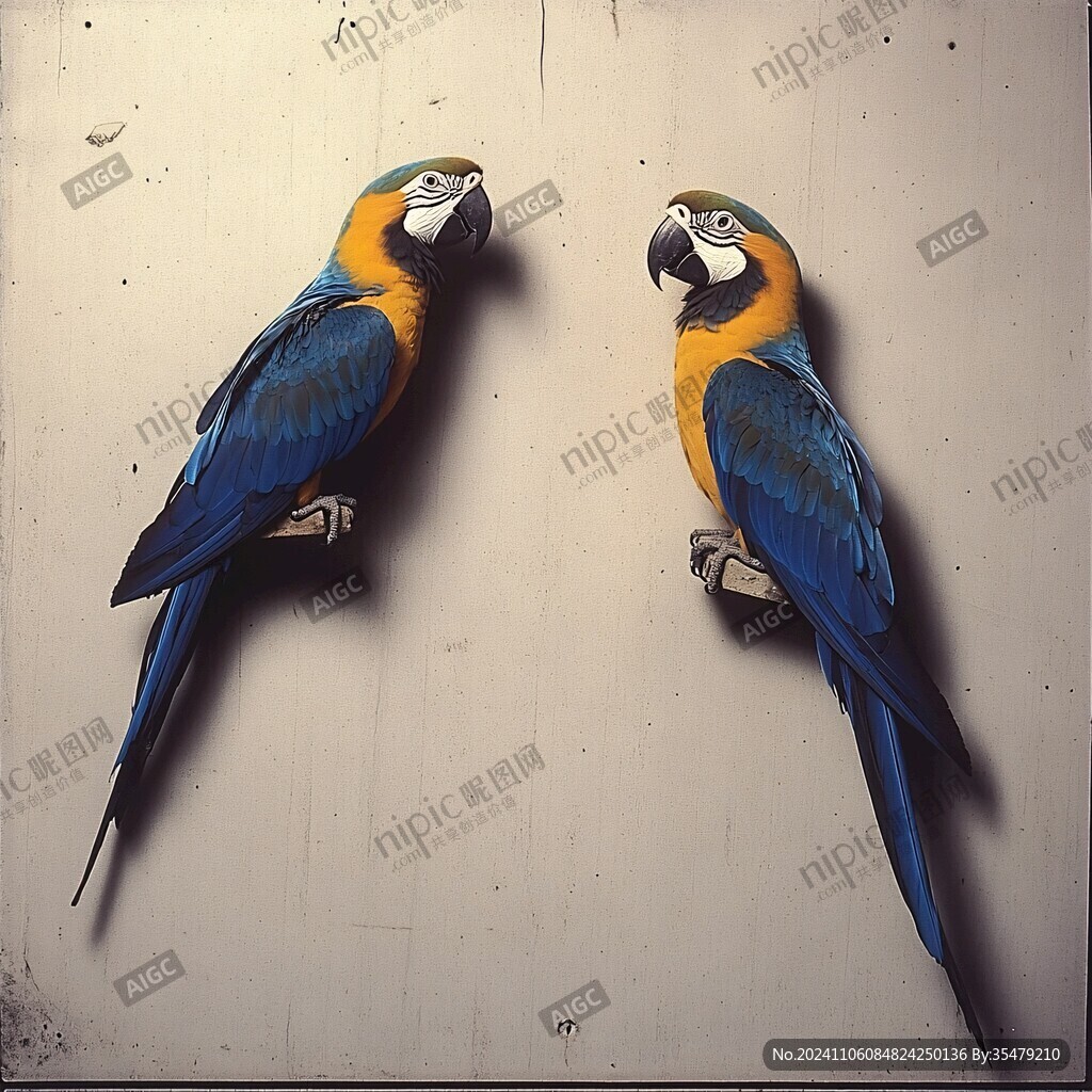 立体画金刚鹦鹉