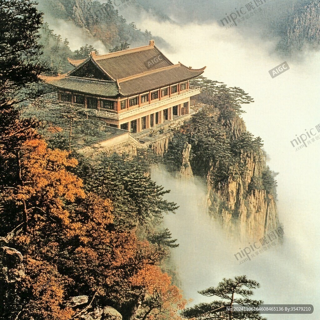 九华山酒店装饰画