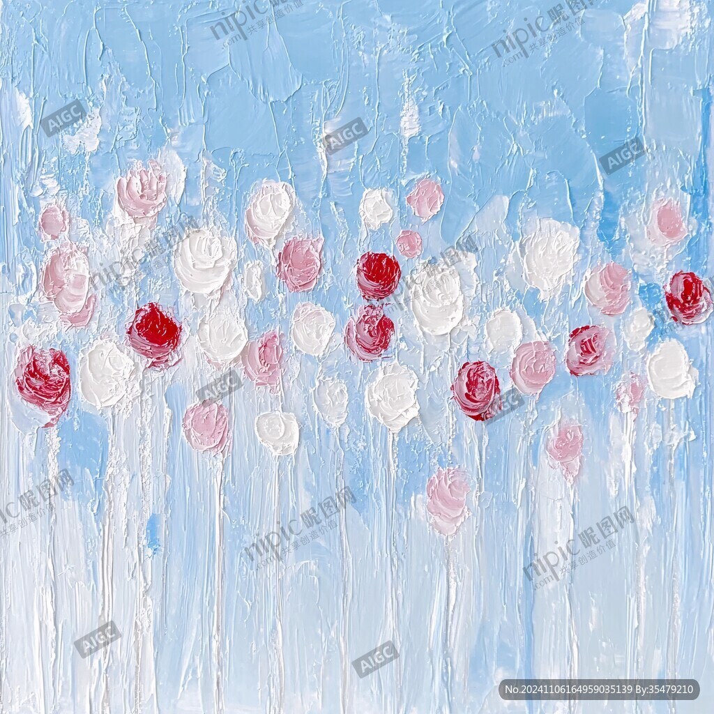 婚礼装饰画玫瑰油画