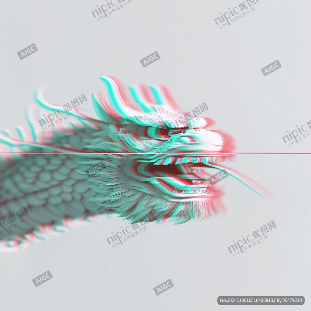 龙抬头对称简约