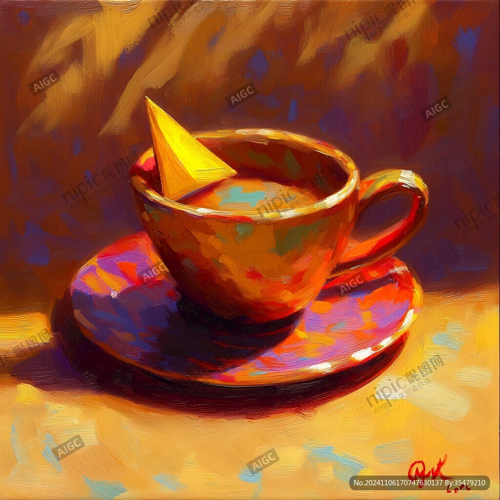油画咖啡