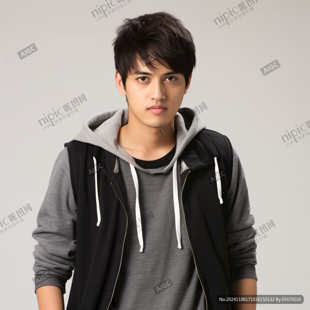 穿帽衫的男生
