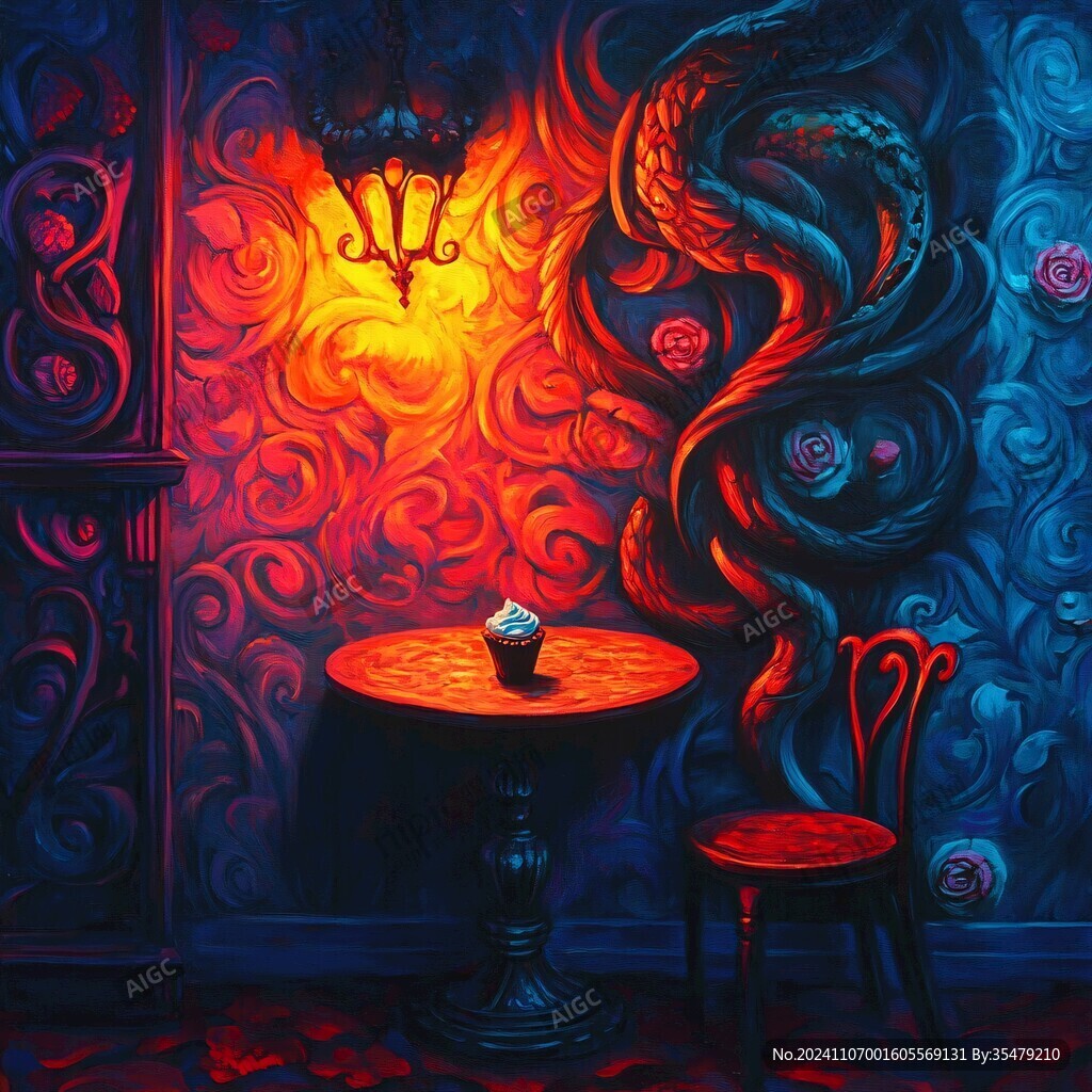 迷幻酒吧背景墙