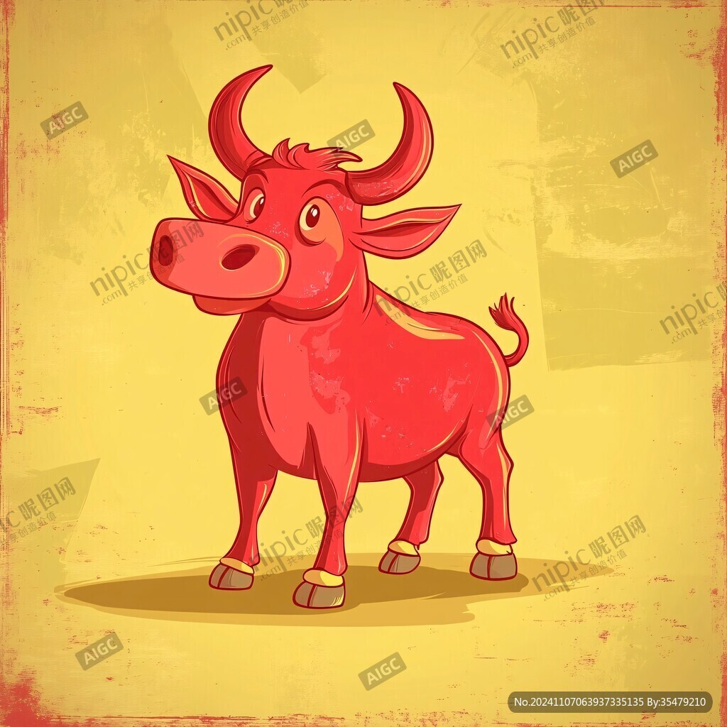 丑牛插画