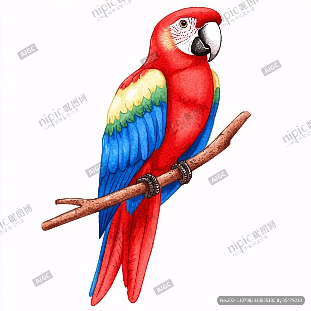 立体画金刚鹦鹉