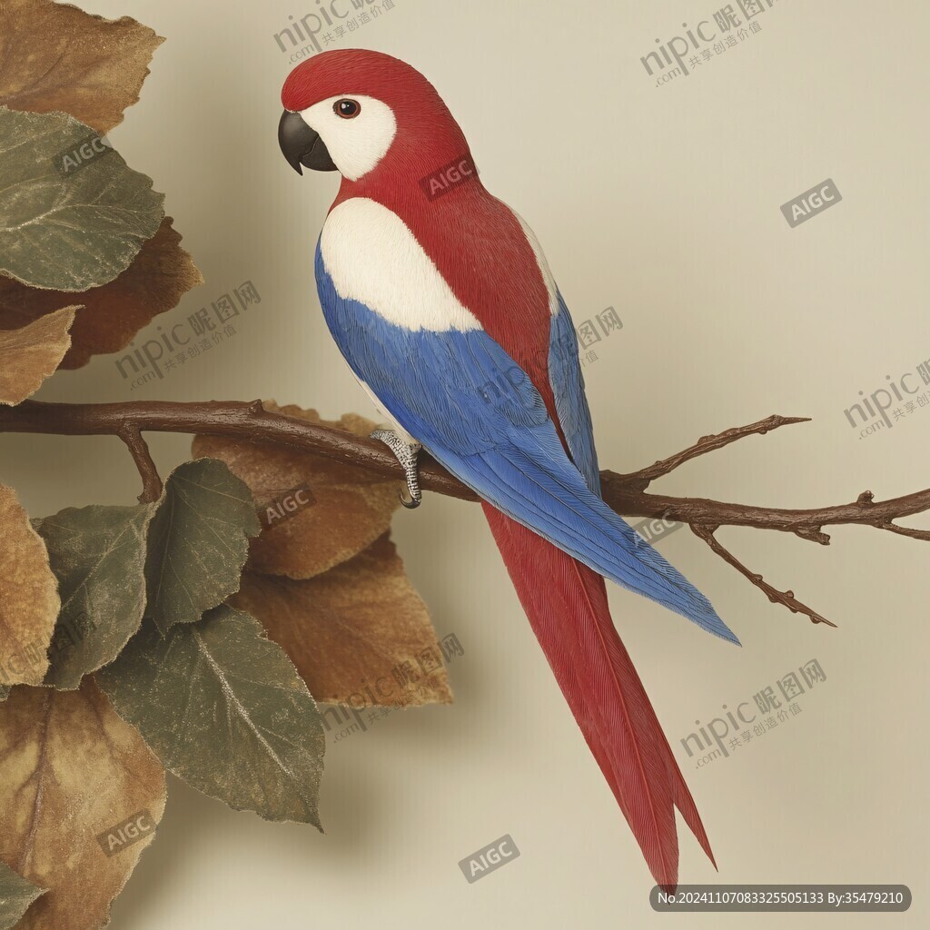 立体画金刚鹦鹉