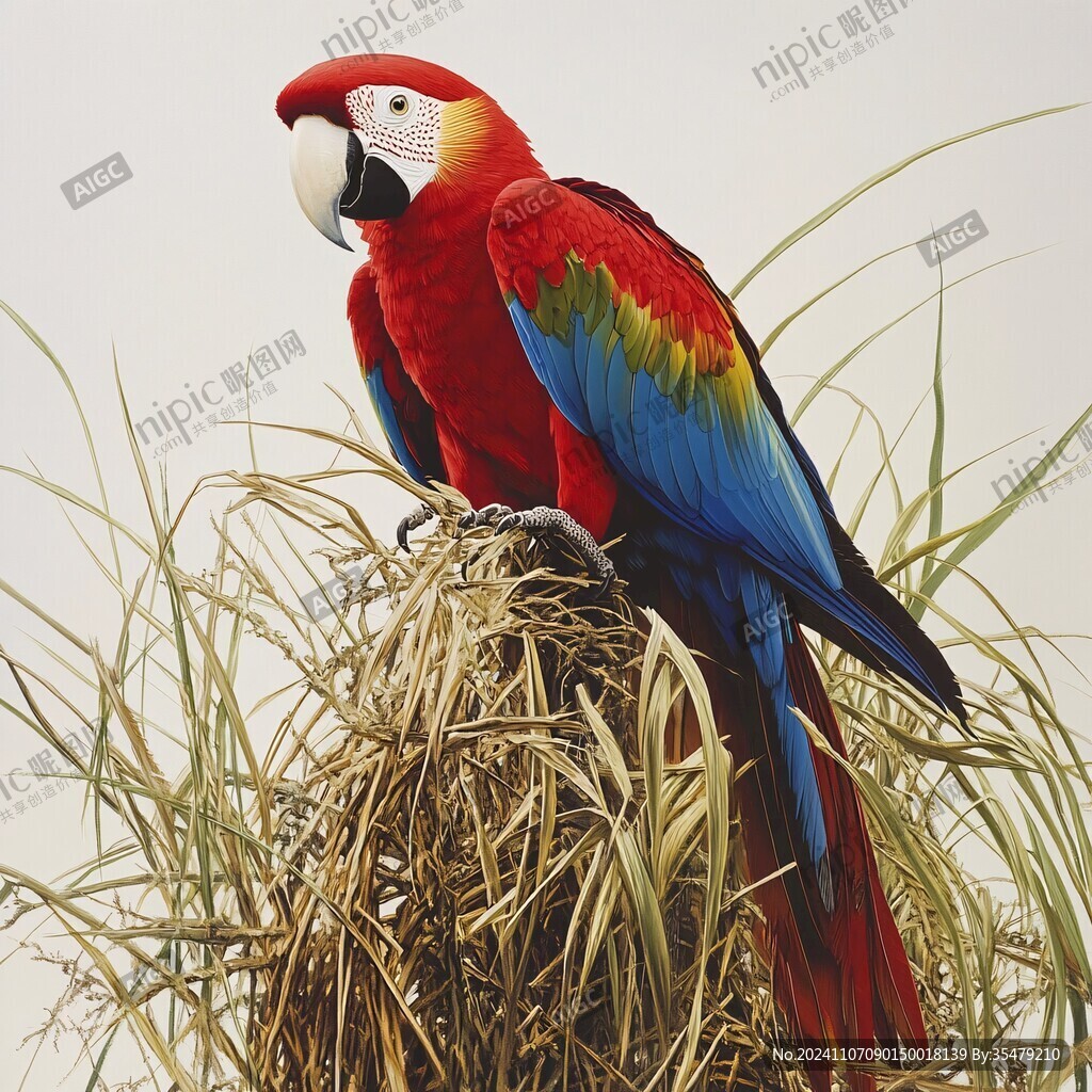 立体画金刚鹦鹉