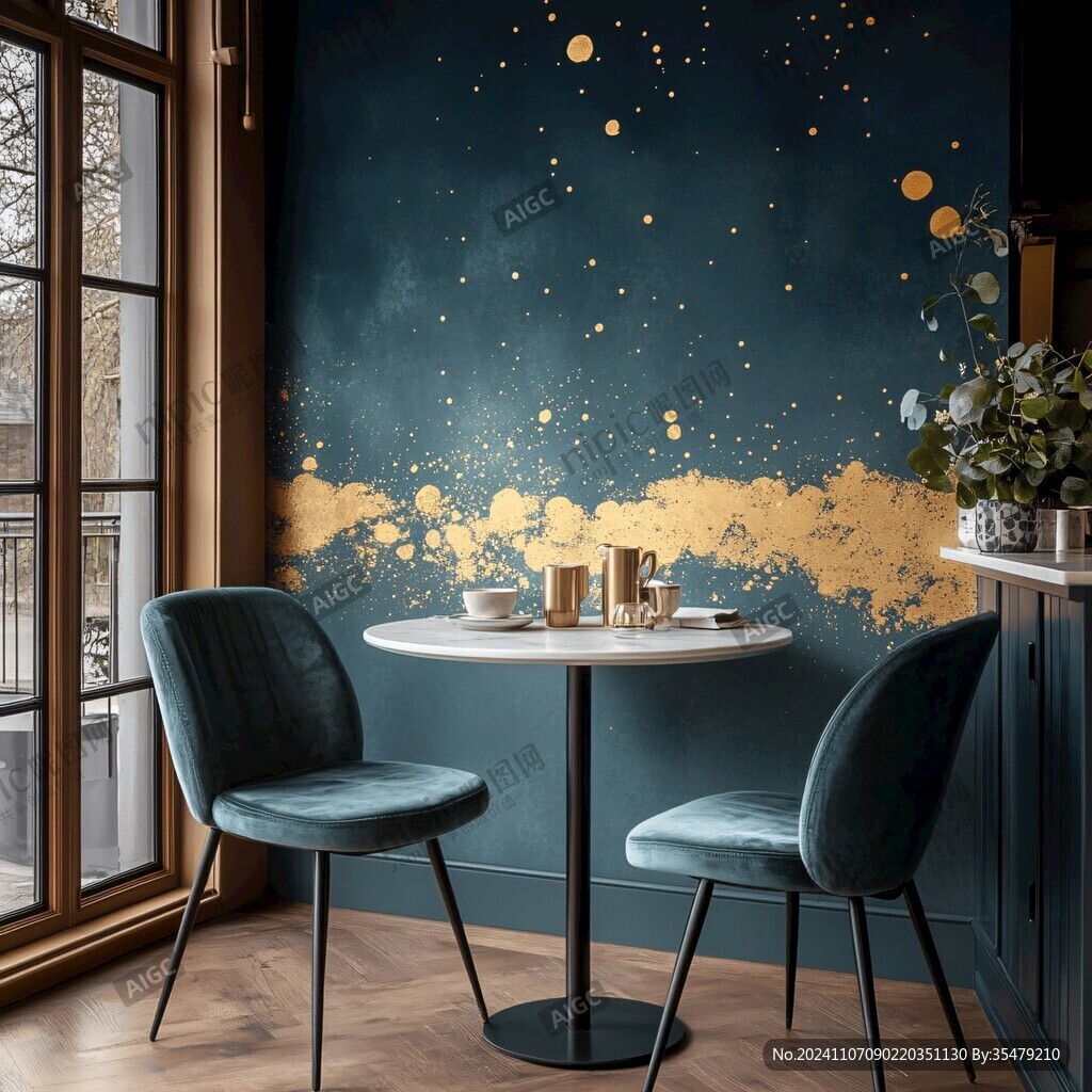 黄色星空壁纸墙纸贴纸