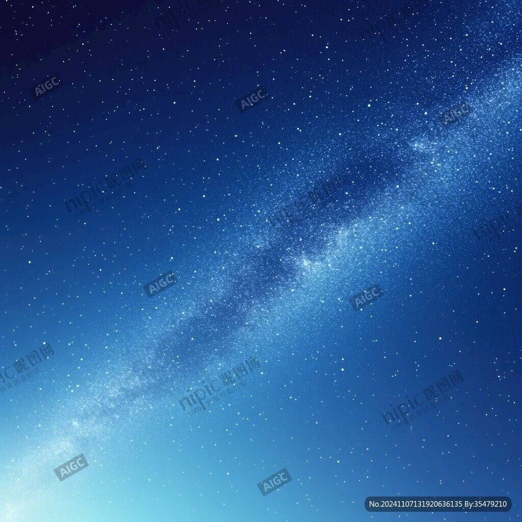渐变蓝色星空