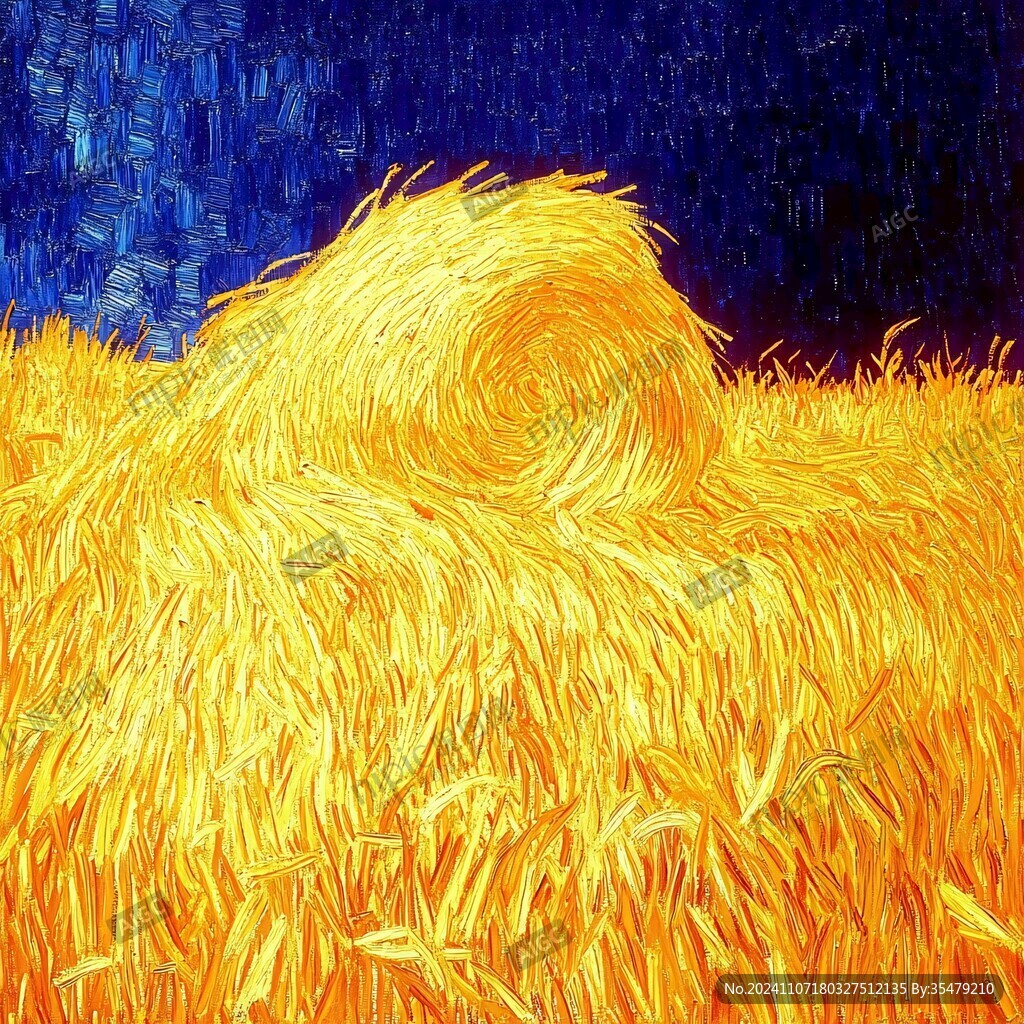 巨幅橙蓝抽象地毯纹