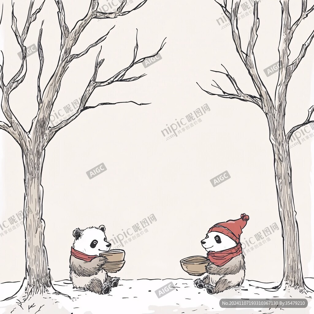 小熊猫趣味插画